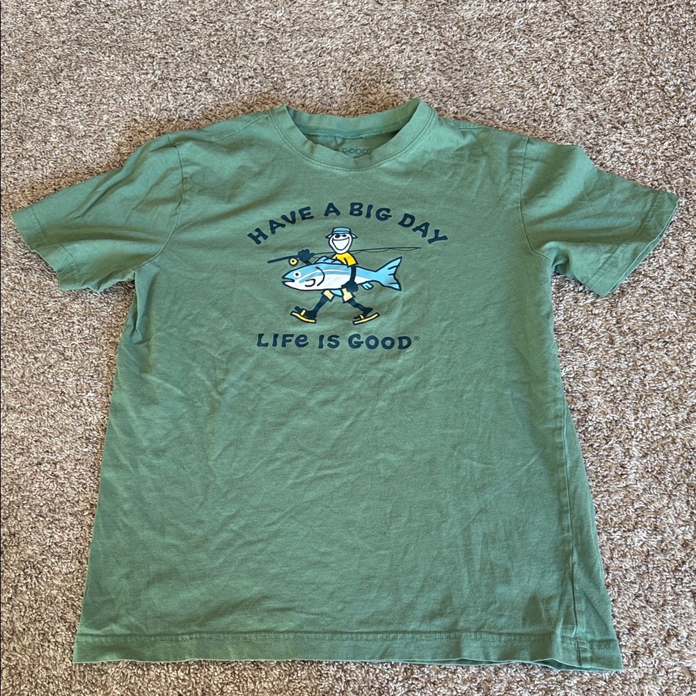Life is good have a big day fishing shirt size small